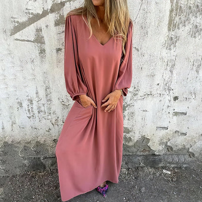 Mireille | Flowing Boho Maxi Dress with Pockets