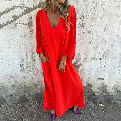 Mireille | Flowing Boho Maxi Dress with Pockets