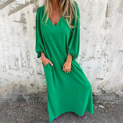 Mireille | Flowing Boho Maxi Dress with Pockets