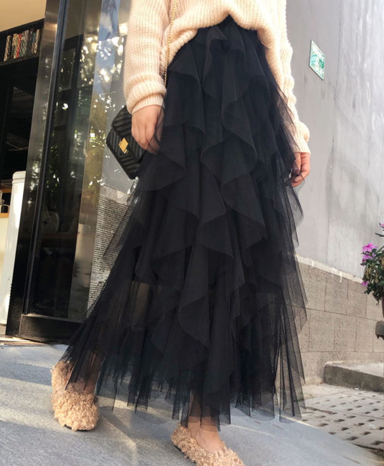 Ravenna | Tiered Ruffle Maxi Skirt