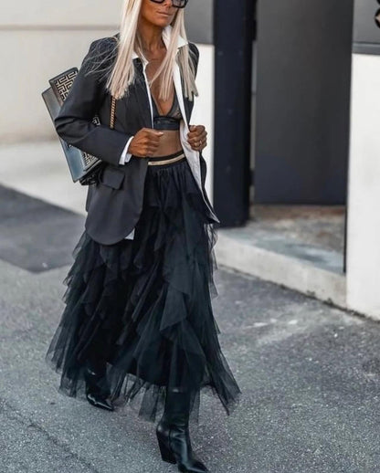 Ravenna | Tiered Ruffle Maxi Skirt