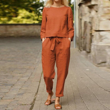 Liora | Long-Sleeve Wide-Leg Pants Set
