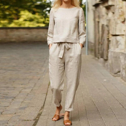Liora | Long-Sleeve Wide-Leg Pants Set