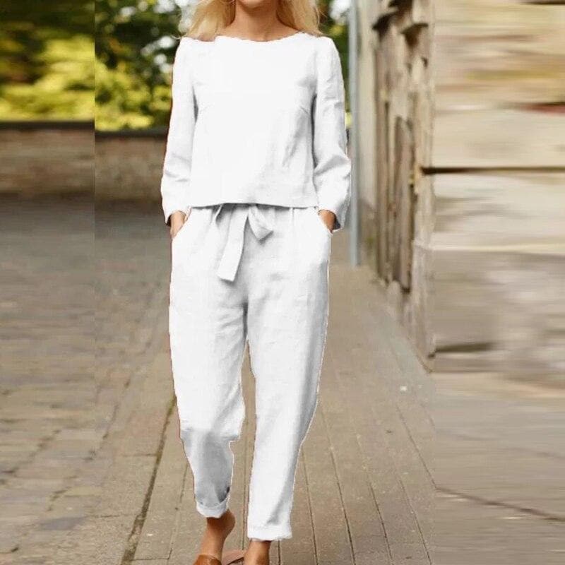 Liora | Long-Sleeve Wide-Leg Pants Set