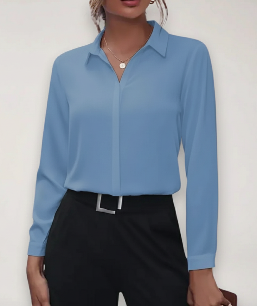 Vada | Collared Button-Front Top