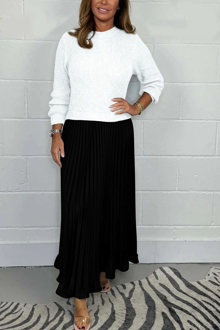 Women's Lovisa pleated midi sweater dress in Multicolor