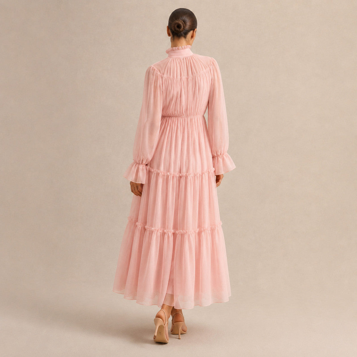 Women's Majken tiered wedding guest maxi dress - view 3