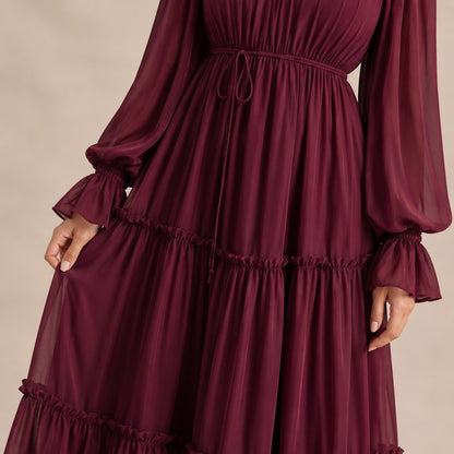 Women's Majken tiered wedding guest maxi dress - view 5