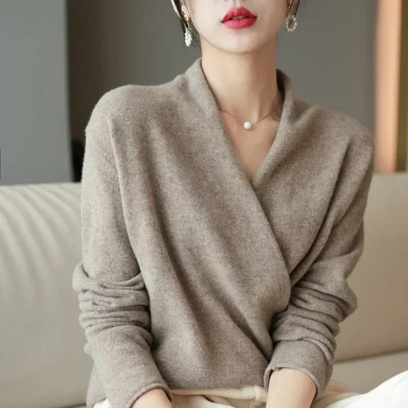 Women's Malin V-neck wrap sweater - view 18