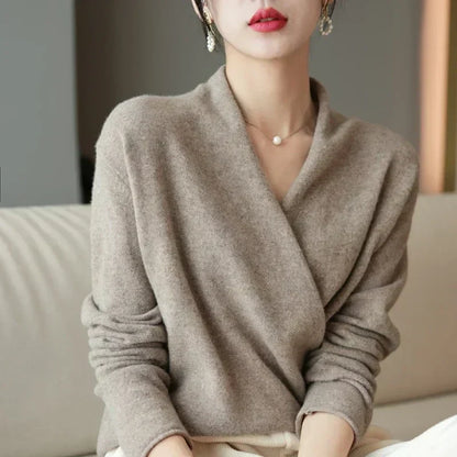 Women's Malin V-neck wrap sweater - view 18
