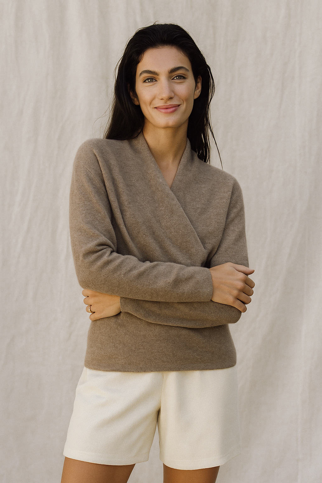 Women's Malin V-neck wrap sweater - view 2