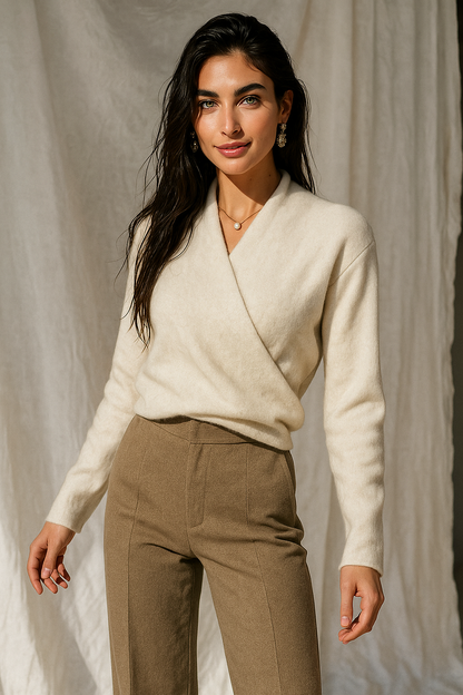 Women's Malin V-neck wrap sweater - view 8