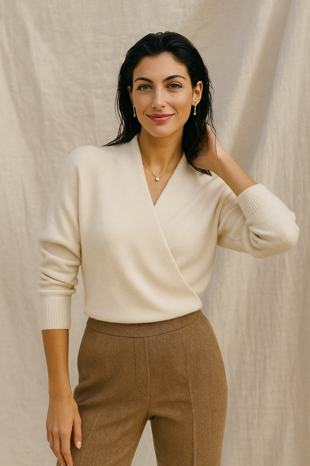 Women's Malin V-neck wrap sweater - view 9