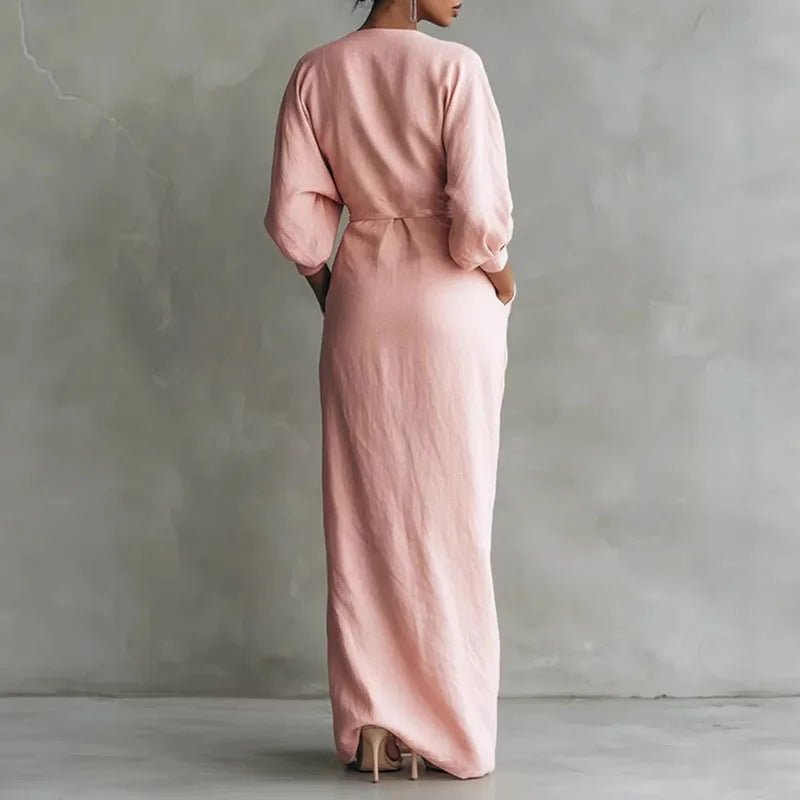 Sylvie | Deep-V Wrap Maxi Dress