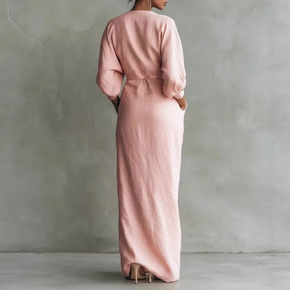 Sylvie | Deep-V Wrap Maxi Dress