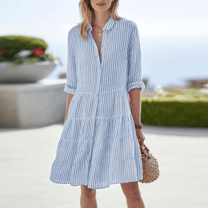 Lolita | Striped A-Line Midi Dress