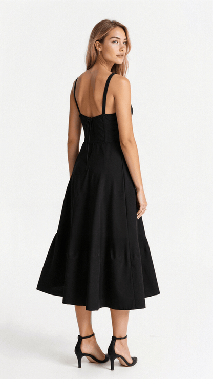 Constanza | Lace-Up Back Wedding Guest Maxi Dress