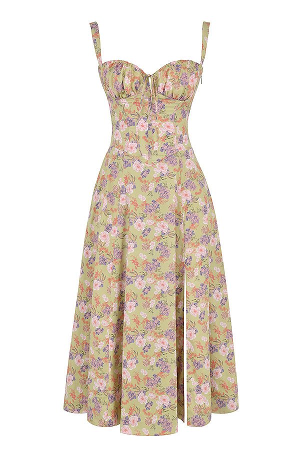 Constanza | Lace-Up Back Wedding Guest Maxi Dress