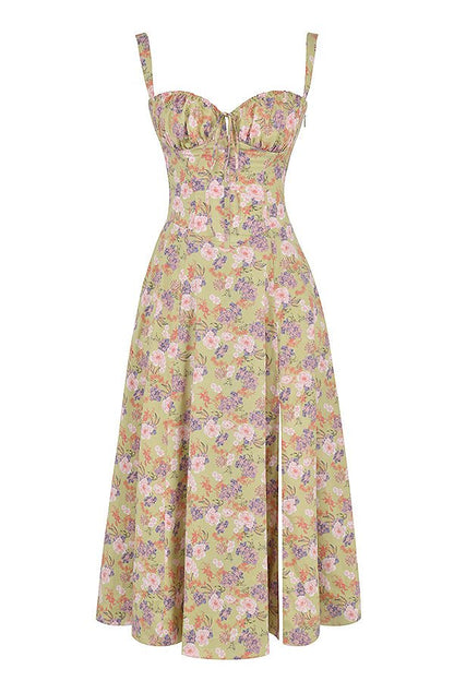 Constanza | Lace-Up Back Wedding Guest Maxi Dress