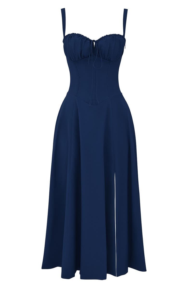 Constanza | Lace-Up Back Wedding Guest Maxi Dress