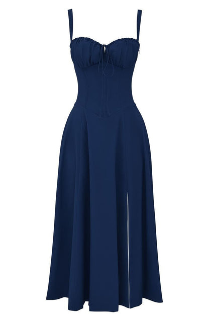 Constanza | Lace-Up Back Wedding Guest Maxi Dress
