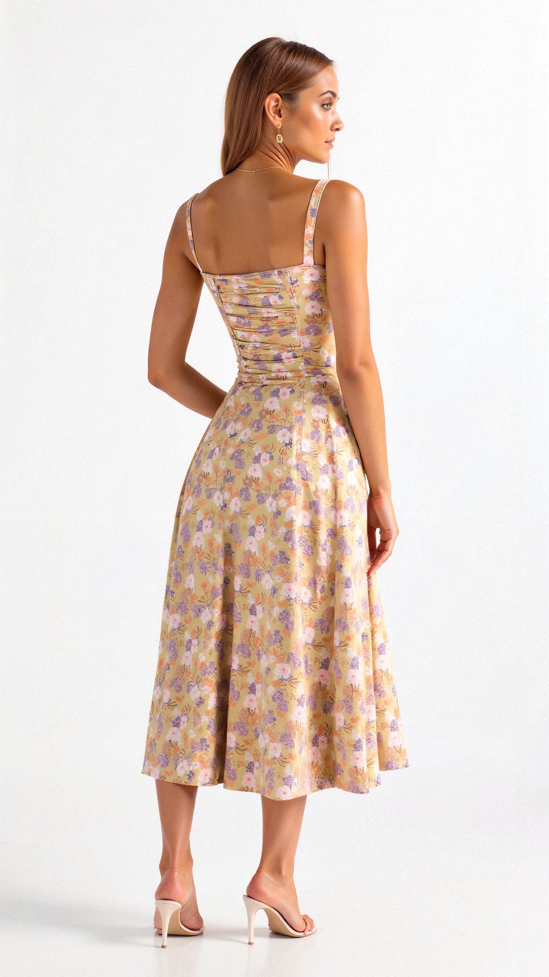 Constanza | Lace-Up Back Wedding Guest Maxi Dress