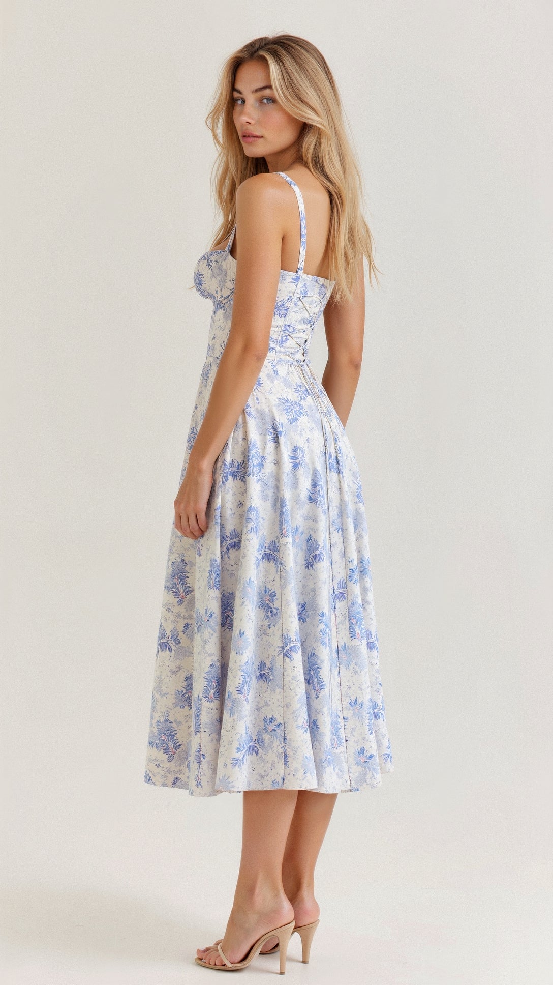 Constanza | Lace-Up Back Wedding Guest Maxi Dress