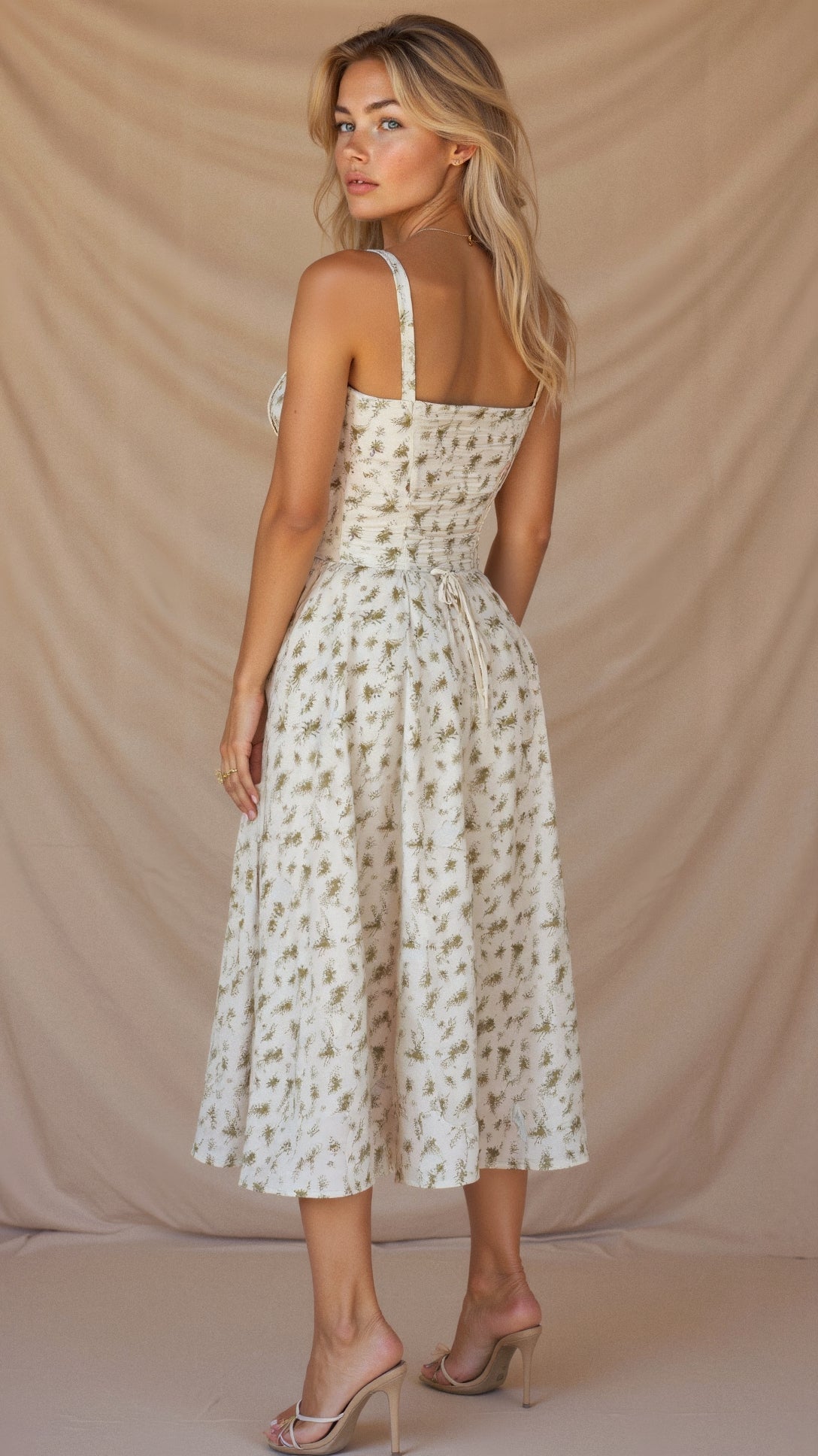 Constanza | Lace-Up Back Wedding Guest Maxi Dress