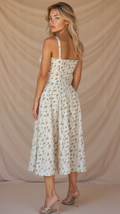 Constanza | Lace-Up Back Wedding Guest Maxi Dress