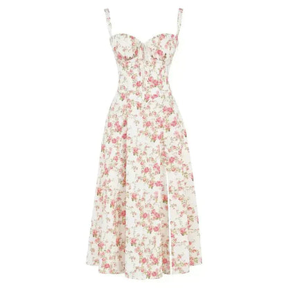 Constanza | Lace-Up Back Wedding Guest Maxi Dress