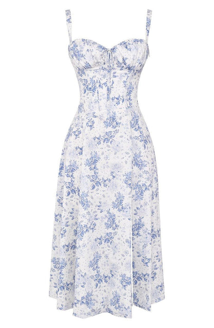 Constanza | Lace-Up Back Wedding Guest Maxi Dress