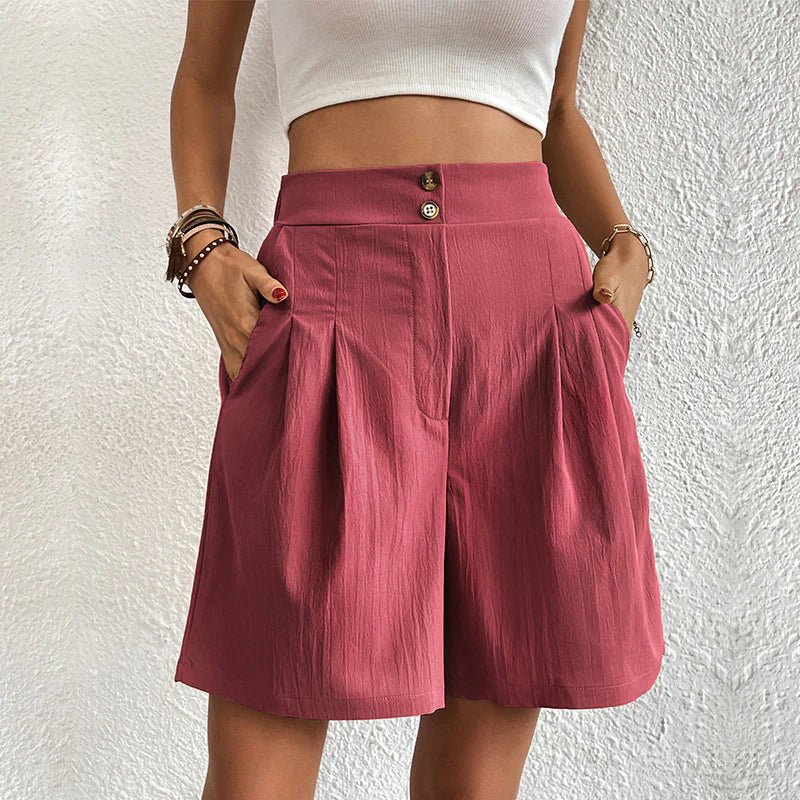 Constance | Pleated High-Waist Shorts