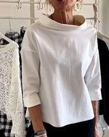 Margaux | Bateau Neck Cowl Top