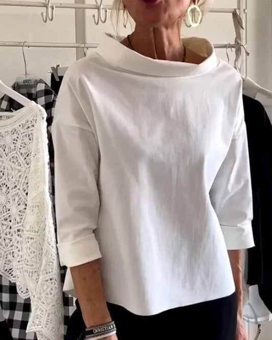 Margaux | Bateau Neck Cowl Top