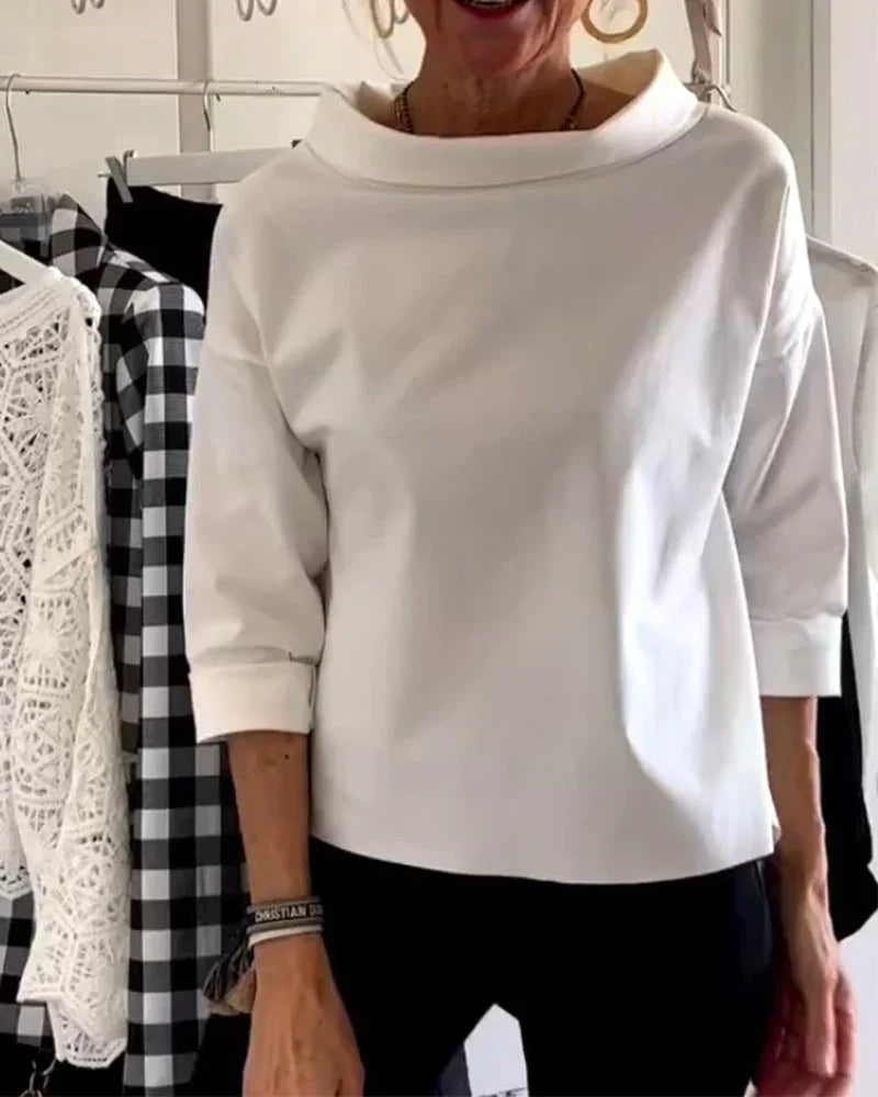 Margaux | Bateau Neck Cowl Top