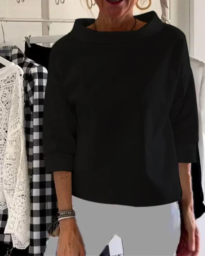 Margaux | Bateau Neck Cowl Top