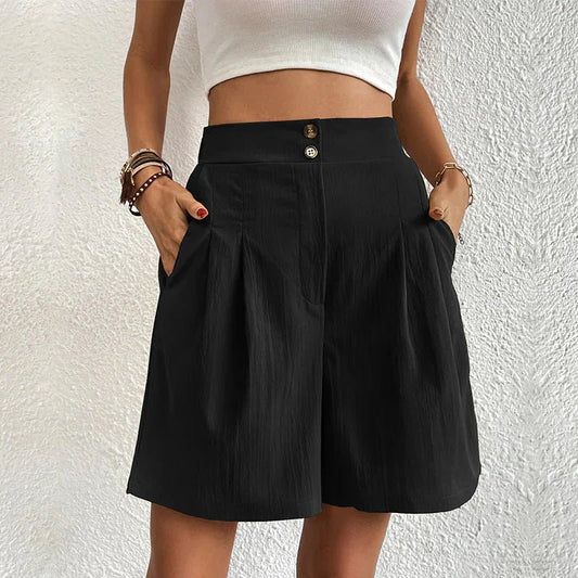 Constance | Pleated High-Waist Shorts