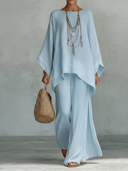 Hélène | Oversized Top & Wide-Leg Trouser Set