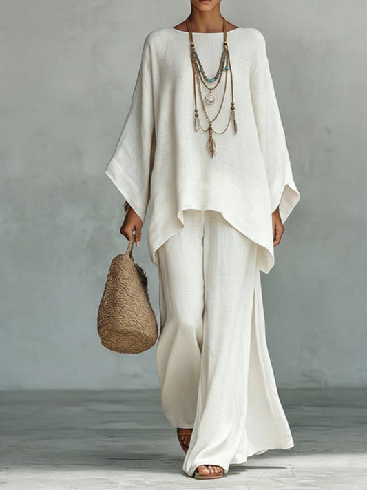 Hélène | Oversized Top & Wide-Leg Trouser Set