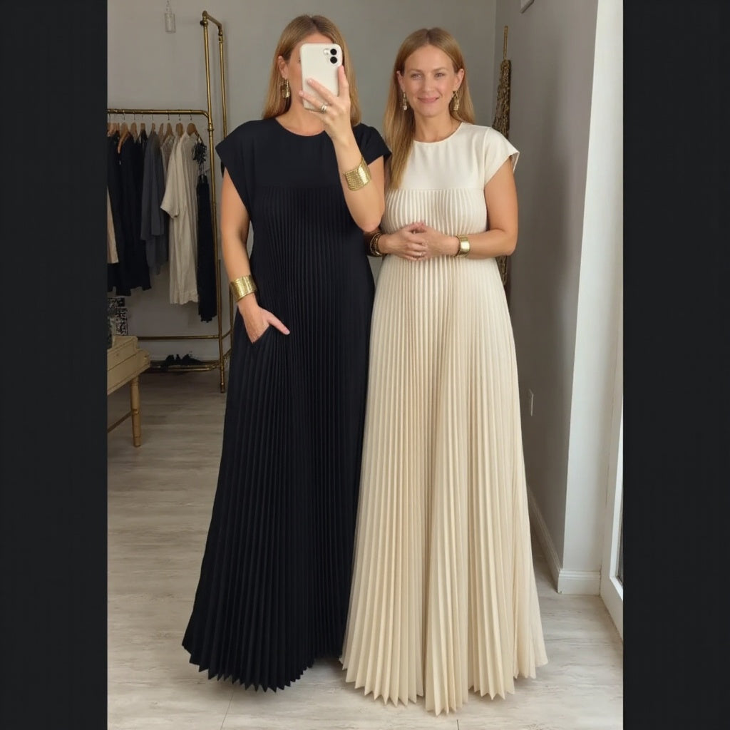 Serelina | Pleated Maxi Cocktail Dress