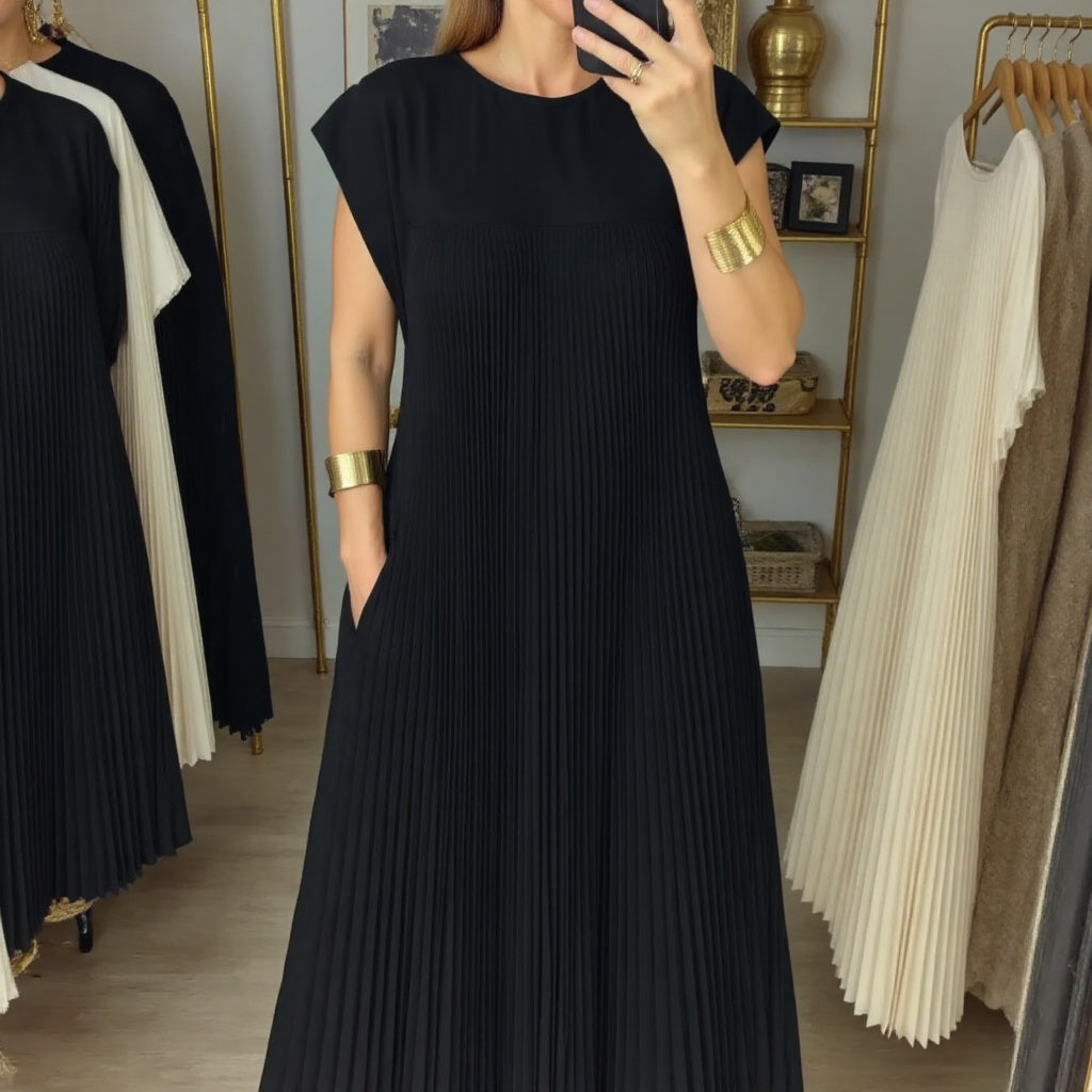 Serelina | Pleated Maxi Cocktail Dress