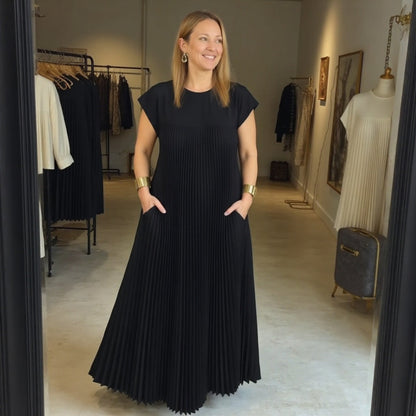 Serelina | Pleated Maxi Cocktail Dress