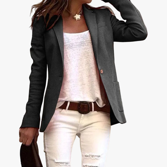 Women's Paulina notch-lapel one-button blazer in Black