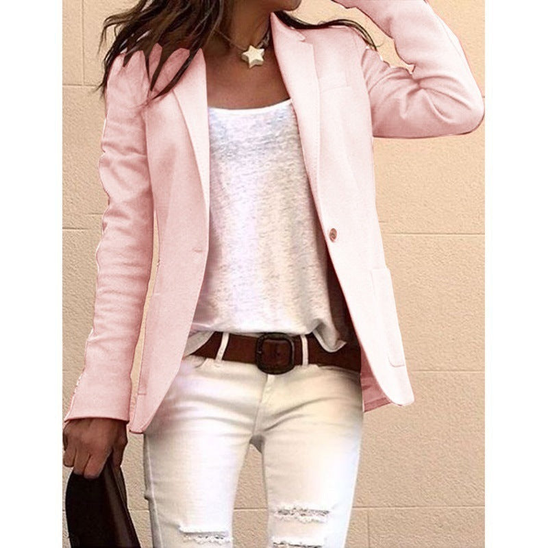 Women's Paulina notch-lapel one-button blazer in Pink