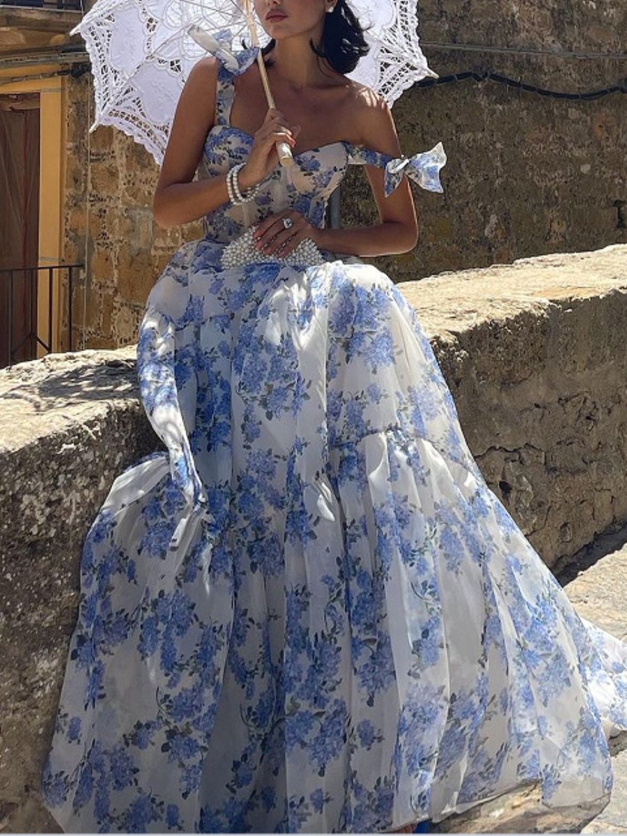 Océane | High-Waist Floral Swing Dress