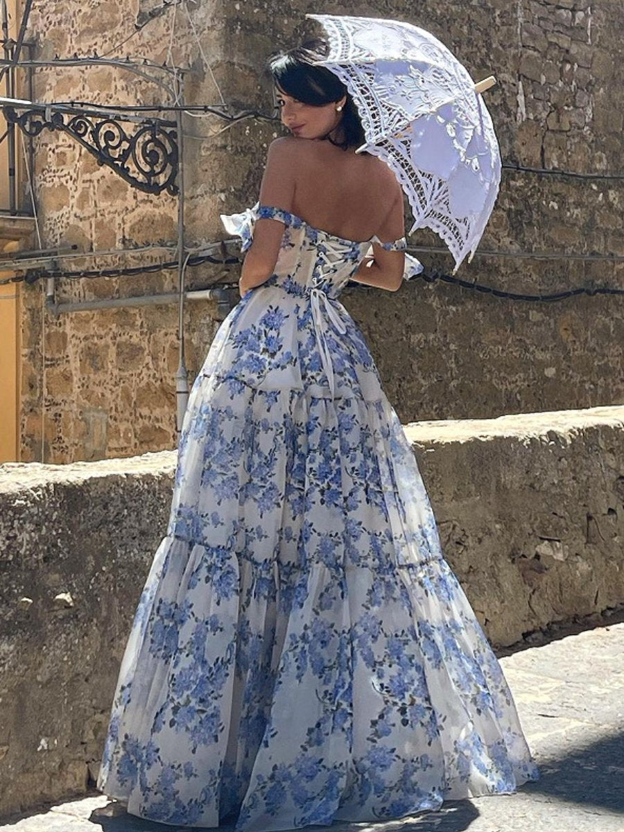 Océane | High-Waist Floral Swing Dress