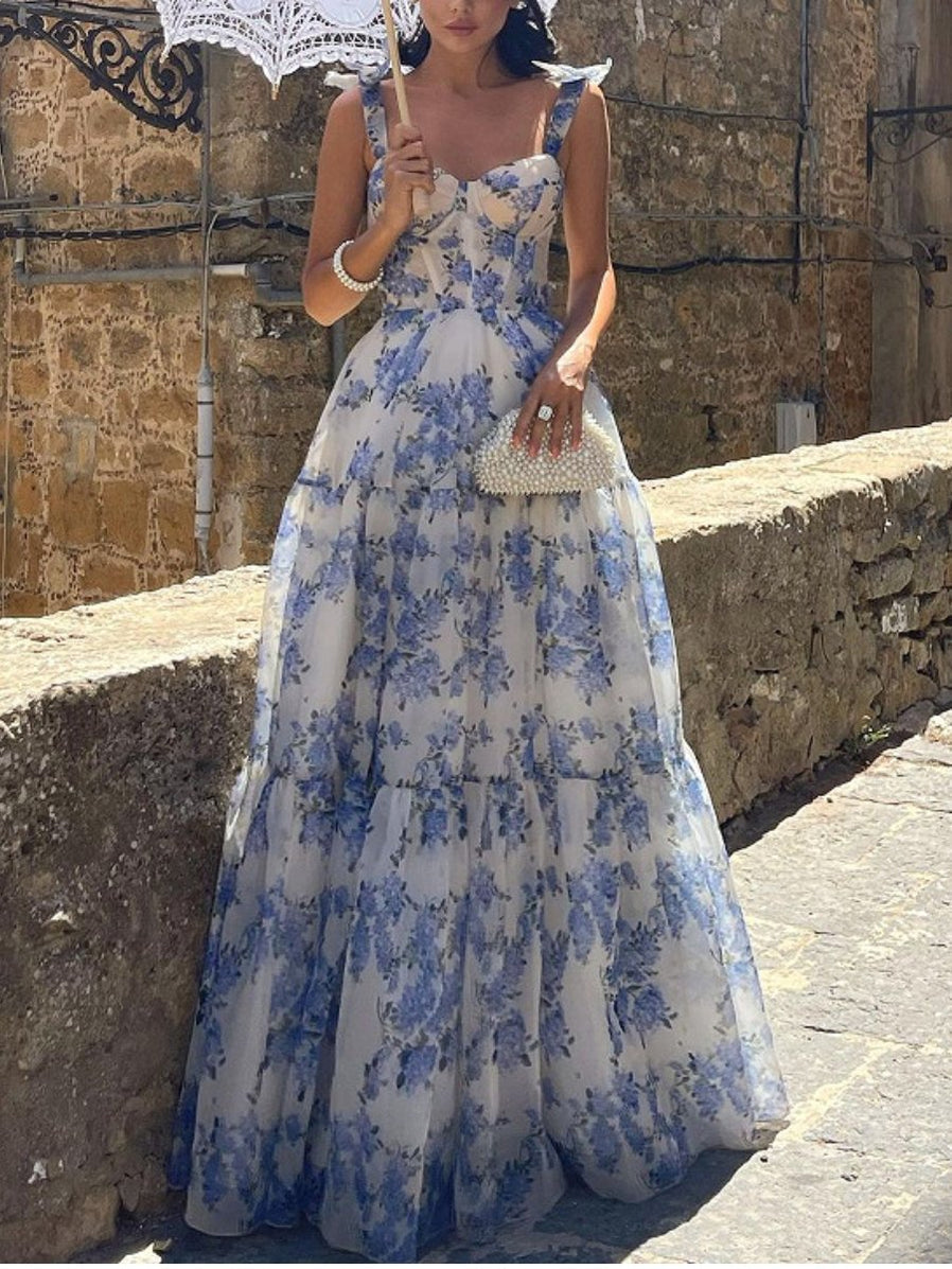 Océane | High-Waist Floral Swing Dress