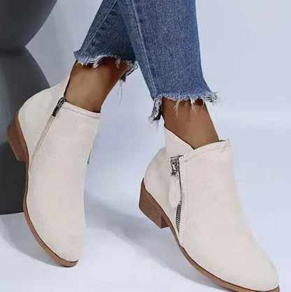 Women's Ragna V-cut ankle boots in Bone
