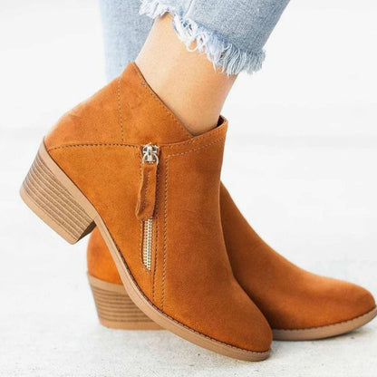 Women's Ragna V-cut ankle boots in Orange