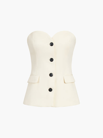 Revelle | Strapless Top & Wide-Leg Pants Set